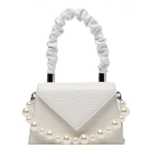 New Fashion Popular Autumn And Winter One Shoulder Pearl Small Square Messenger Bag