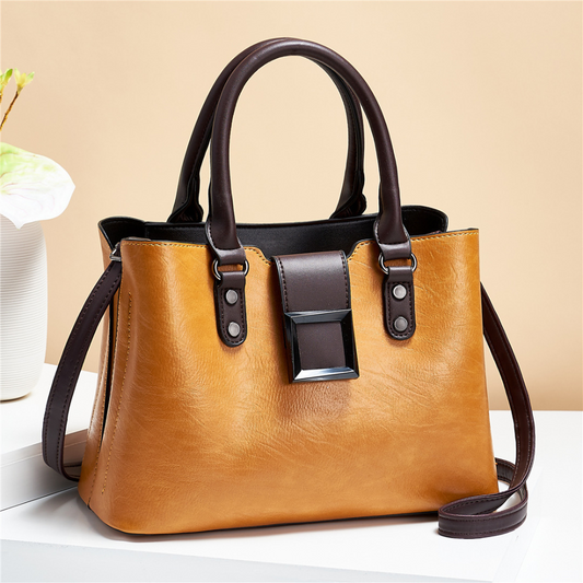 Women Work Daily Office Shoulder Crossbody Bag Big Buckle Handbags