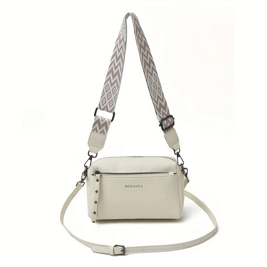 Women's Adjustable Minimalist Design Shoulder Crossbody Bag With Zipper Closure