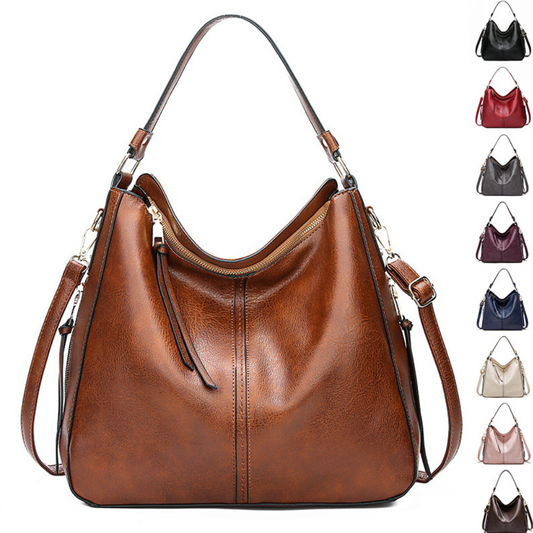 Zipper Bucket Bags With Adjustable Shoulder-strap Handbags