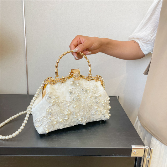 Pearl Embroidered Fashion Handbag