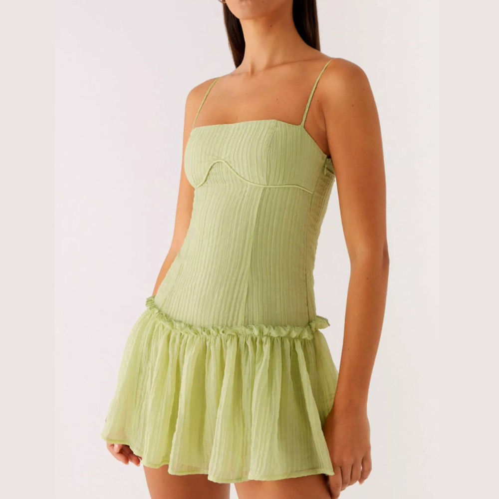 Ruffle Hem Cami Mini Dress
