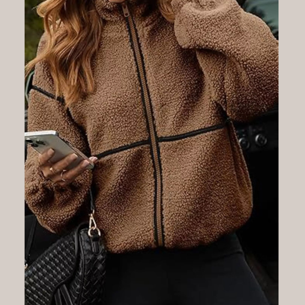 Cozy Sherpa Fleece Zip-Up Jacket