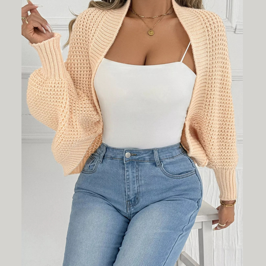 Open Front Batwing Sleeve Cardigan