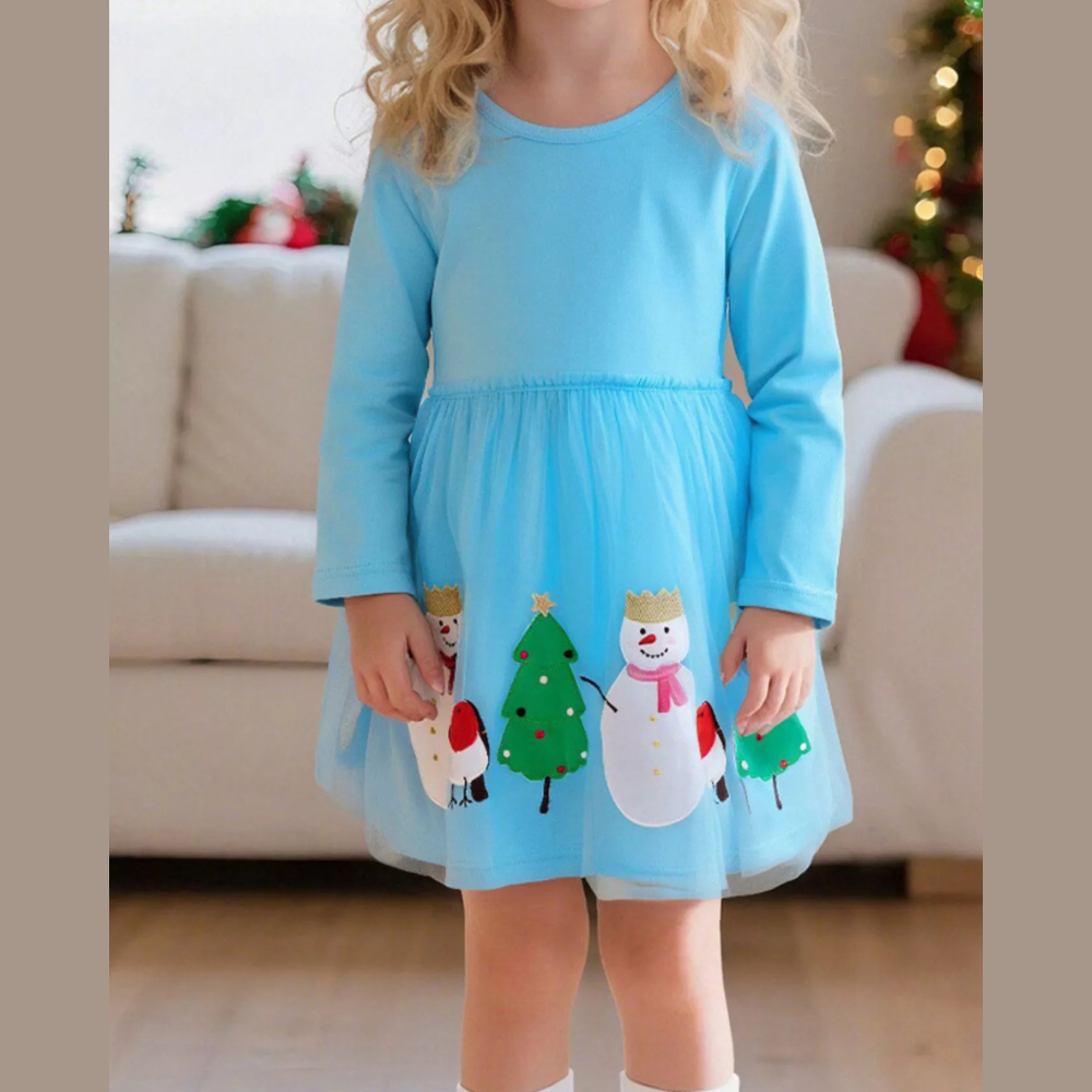 Children's Christmas Long Sleeve Dress