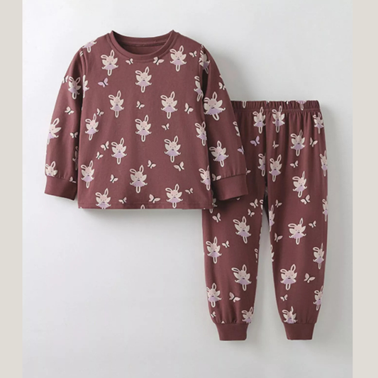 Children's Printed Long Sleeve Top and Pants Set