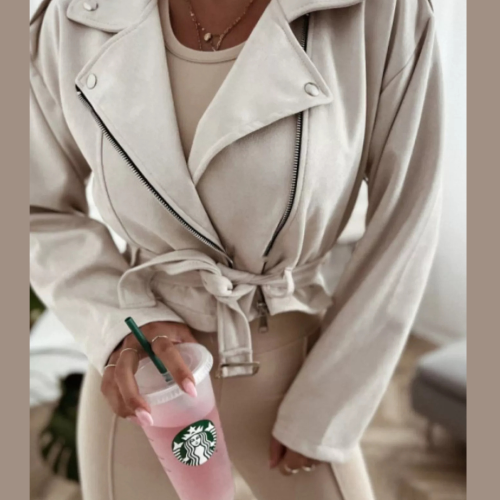 Zip Up Cropped Jacket