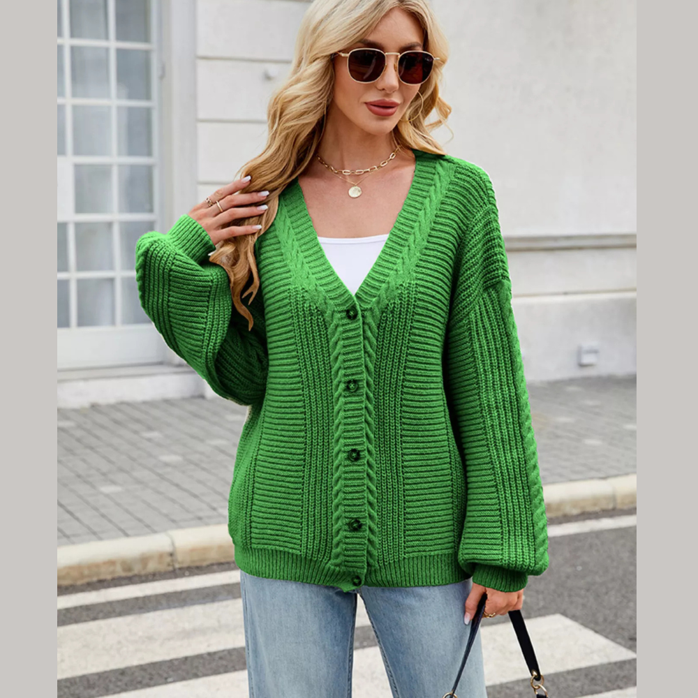 Button Up Long Sleeve Cardigan