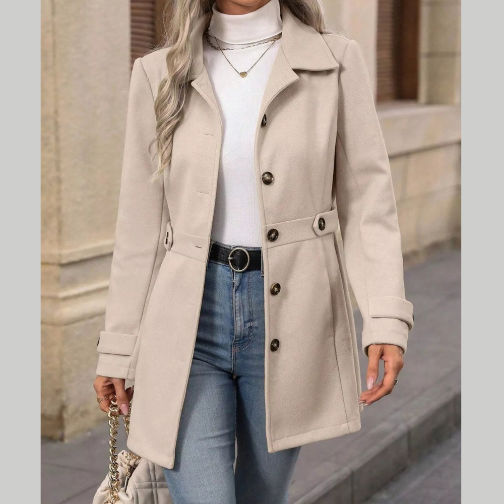 Button Up Long Sleeve Coat