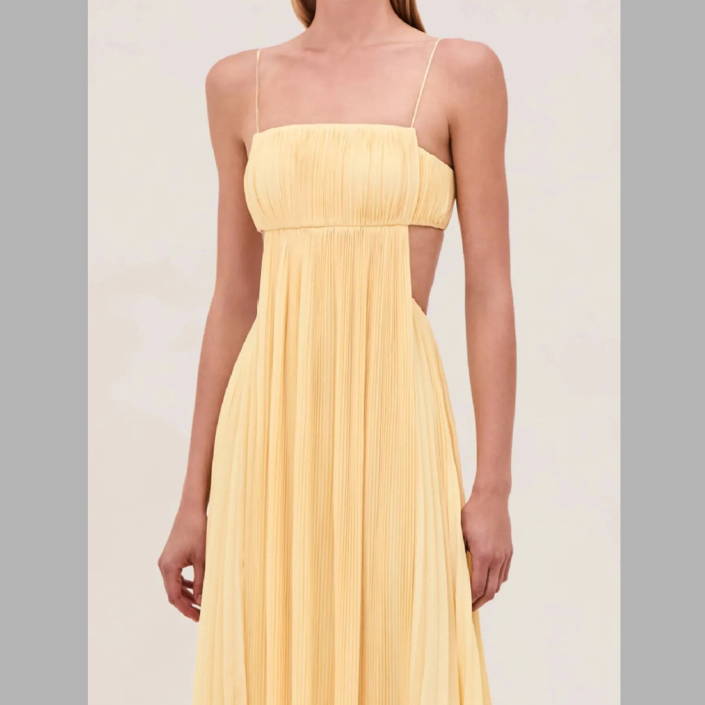 Cutout Ruched Maxi Cami Dress