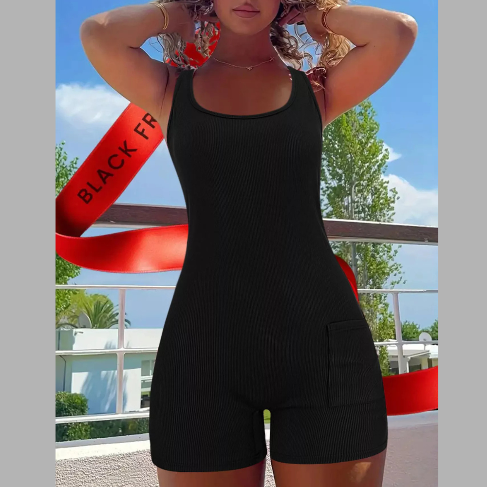 Wide Strap Slim Fit Romper