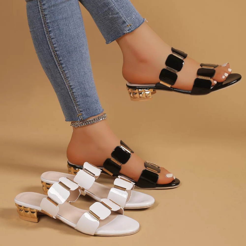 Open Toe Block Heels Sandals