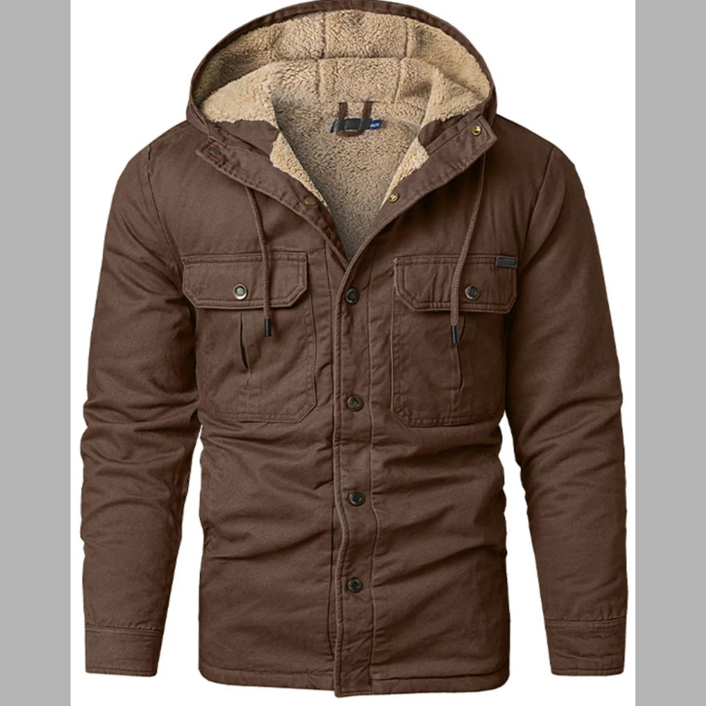 Men's Sherpa Lined Hooded Jacket