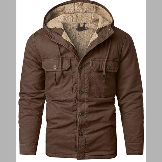 Men's Sherpa Lined Hooded Jacket