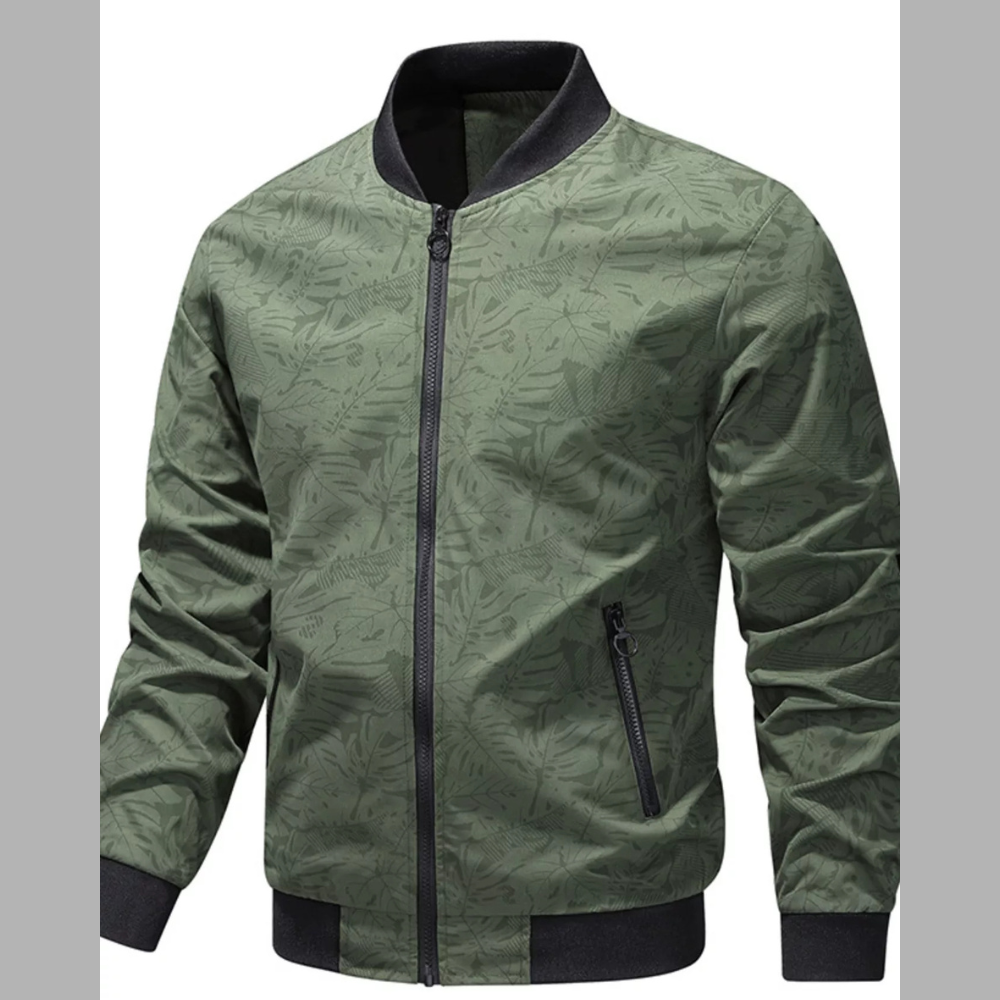 Casual Men's Plus Size Zip Up Lightweight Bomber Jacket