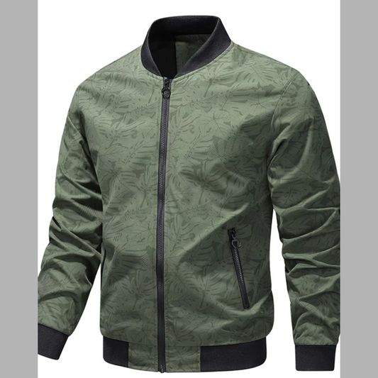 Casual Men's Plus Size Zip Up Lightweight Bomber Jacket