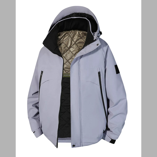 Men's Full Size Hooded Zip Up Winter Jacket Plus Size