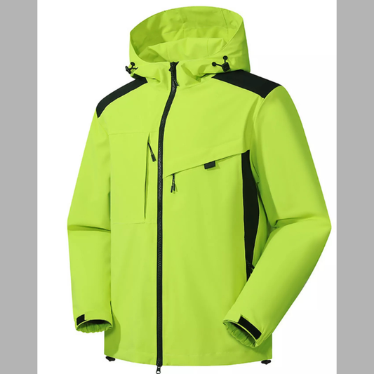 Men's Full Size Waterproof Hooded Zip Up Jacket Plus Size