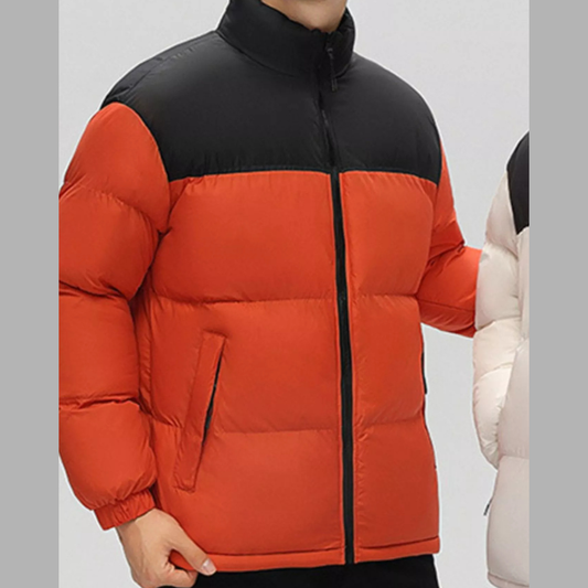 Trendy Men's Full Size Padded Zip Up Puffer Jacket Plus Size