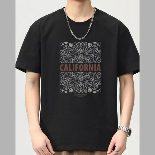 Trendy Men's Plus Size Graphic Round Neck Short Sleeve T-Shirt