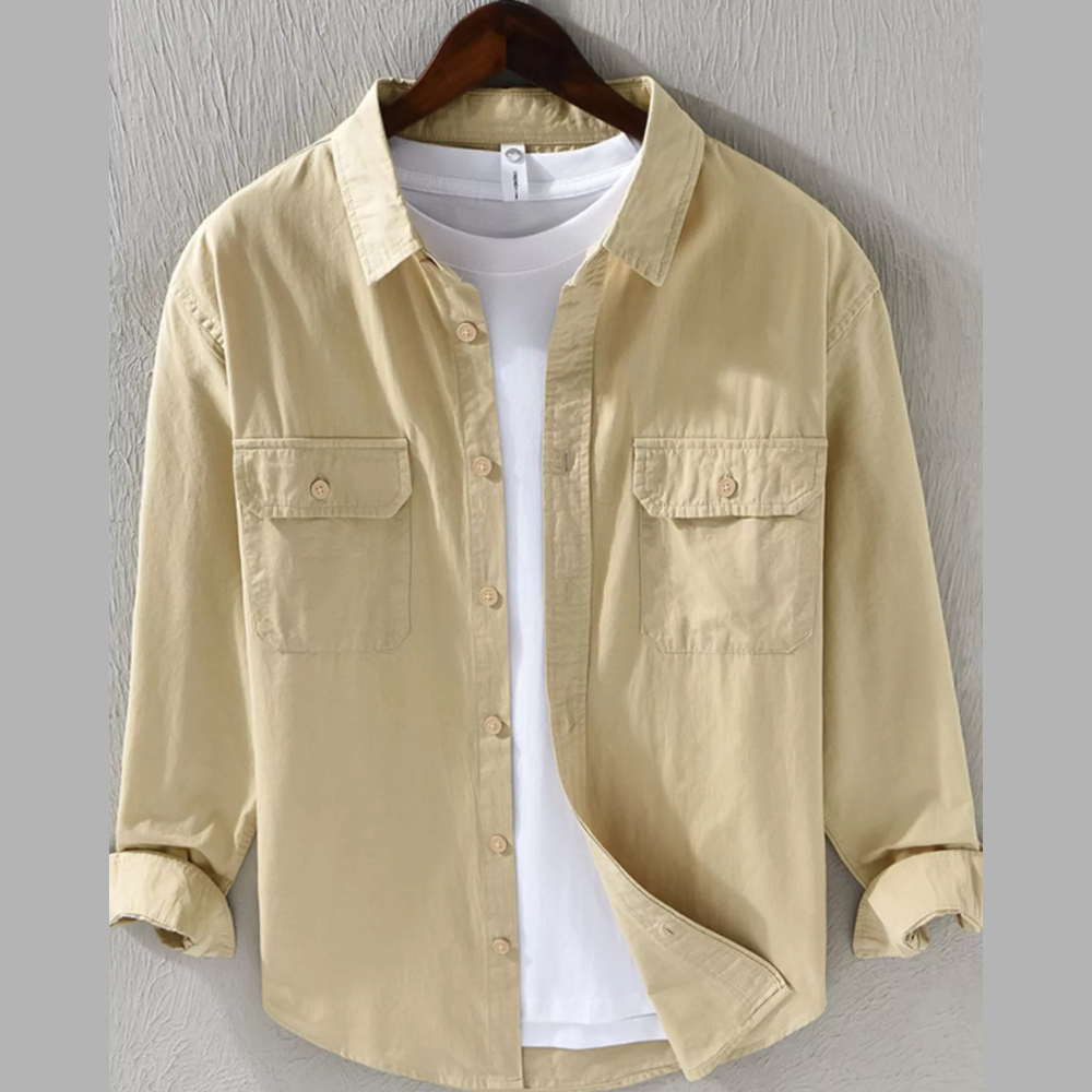 Men's Plus Size Casual Button Up Shirt