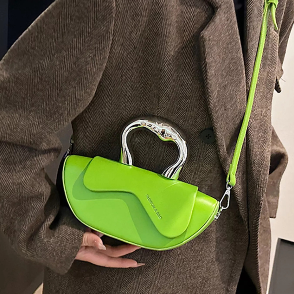 Half-Moon Crossbody Bag with Handle