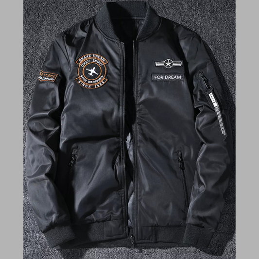 Casual Men's Plus Size Zip Up Bomber Jacket