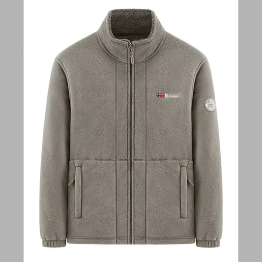 Trendy Men's Plus Size Zip Up Long Sleeve Jacket