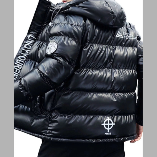 Men's Plus Size Zip Up Puffer Jacket