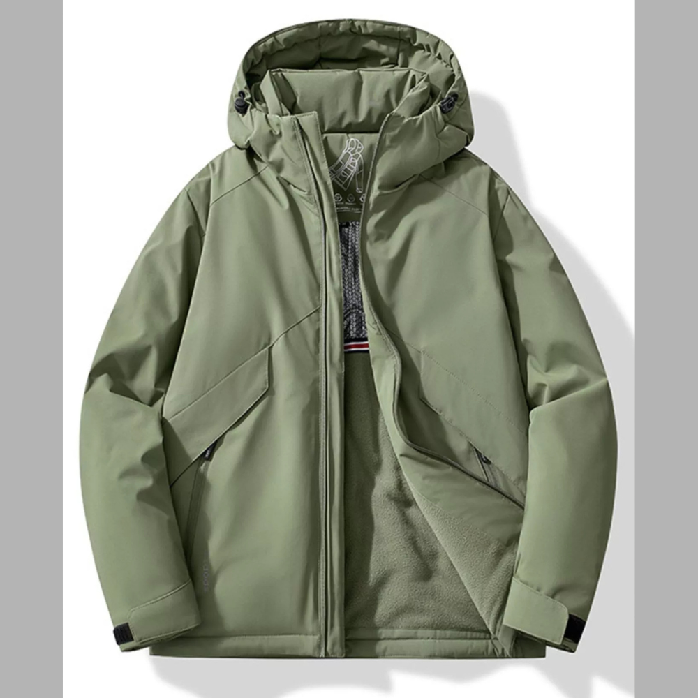 Men's Plus Size Zip Up Hooded Windproof Jacket