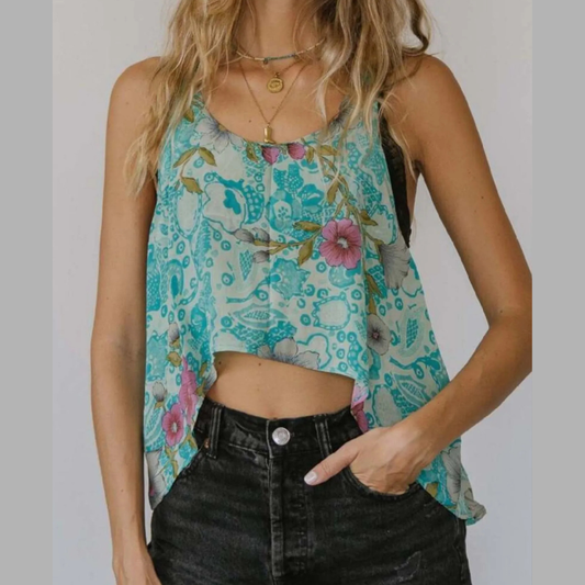 Printed Scoop Neck Tank