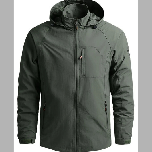 Men's Plus Size Tactical Hooded Softshell Jacket
