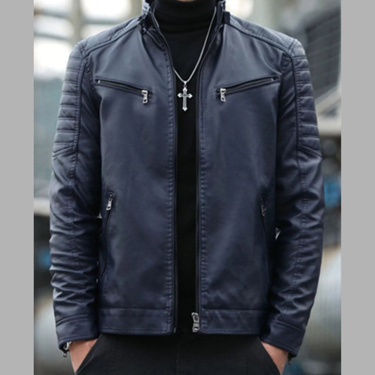 Men's Classic Plus Size Zip Up Long Sleeve Jacket