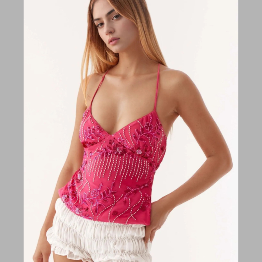 Crisscross Back V-Neck Cami