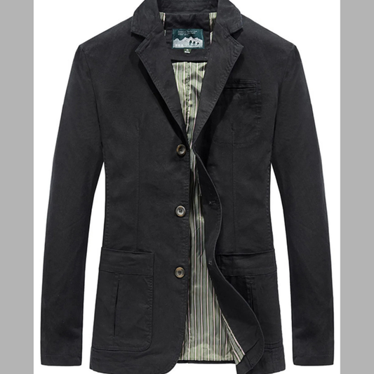 Men's Casual Plus Size Lapel Collar Button Up Blazer
