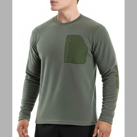 Men's Plus Size Long Sleeve Pocket T-Shirt