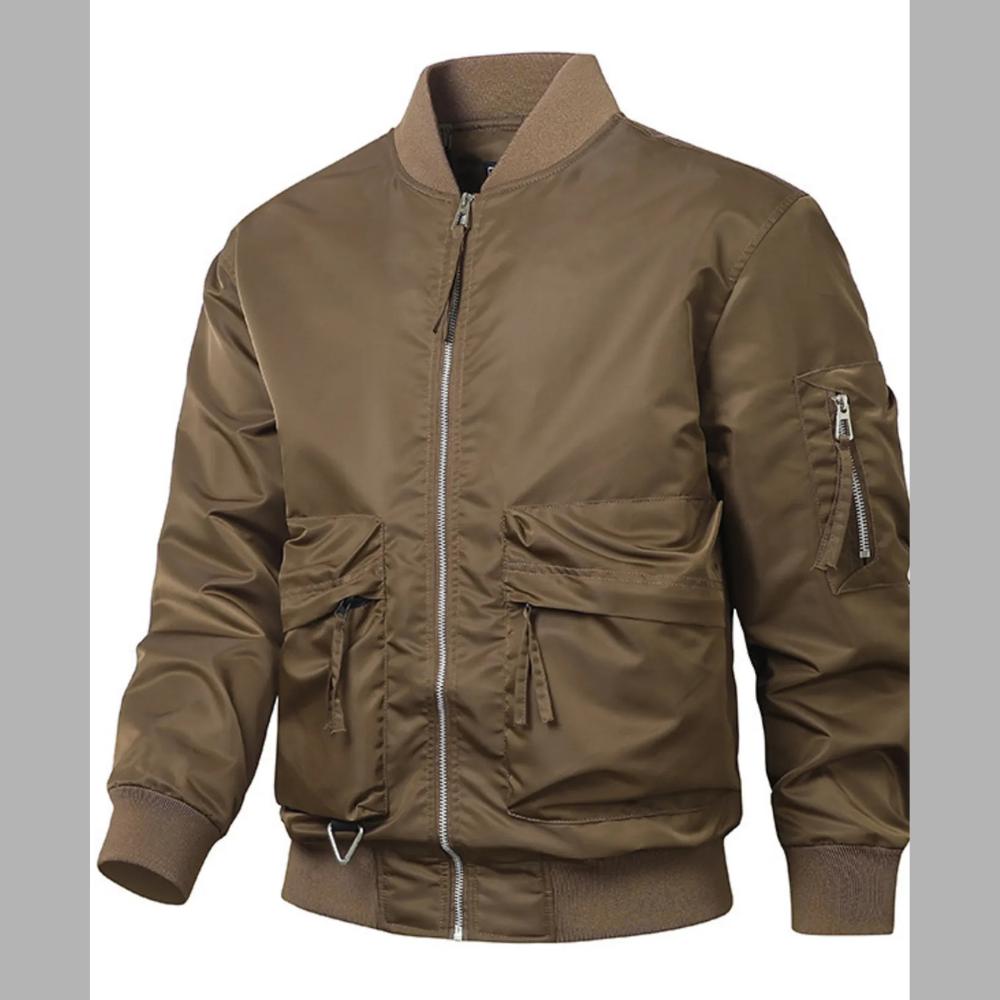 Men's Plus Size Classic Full-Zip Long Sleeve Jacket