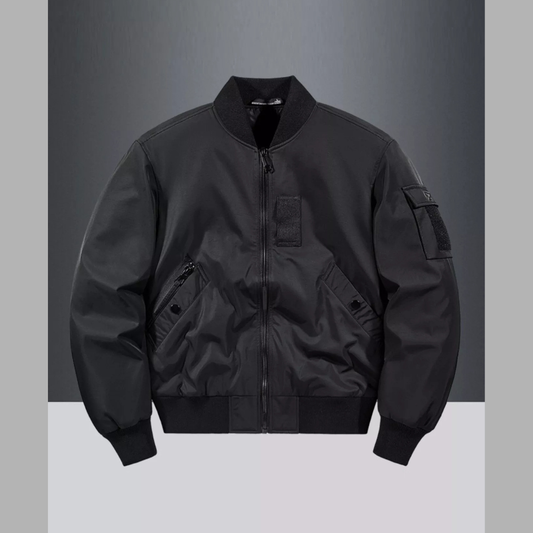 Men's Plus Size Classic Zip Up Bomber Jacket