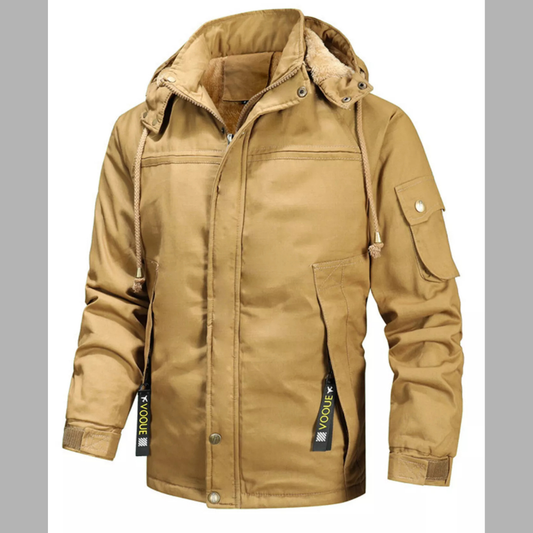 Men's Full Size Warm Hooded Winter Parka Jacket Plus Size