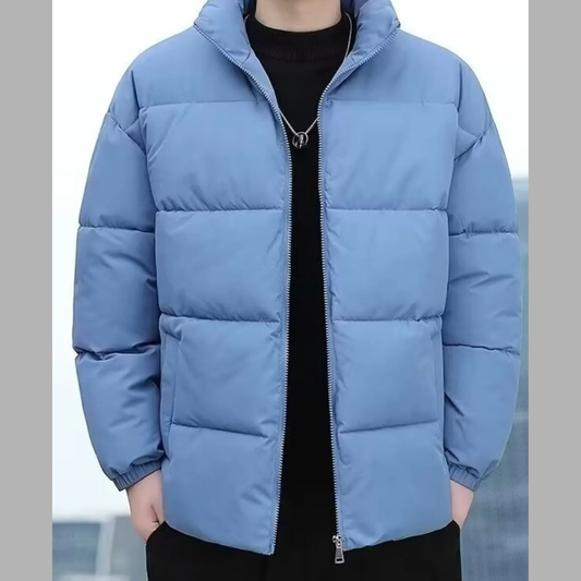 Men's Plus Size Quilted Zip Up Winter Coat