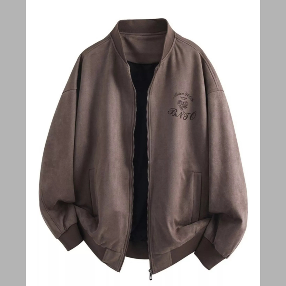 Men's Classic Plus Size Zip Up Long Sleeve Casual Jacket