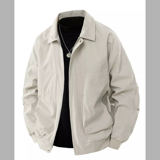 Men's Plus Size Essential Zip-Up Long Sleeve Casual Jacket