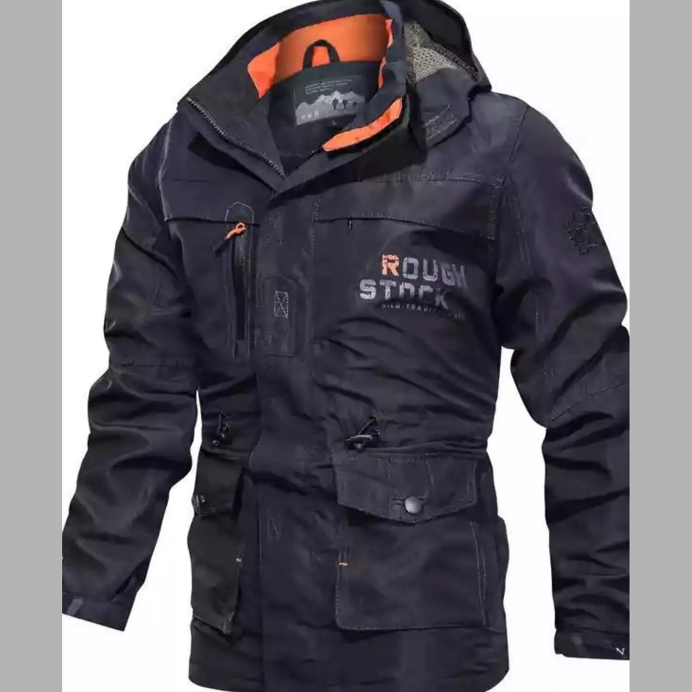 Trendy Men's Classic Plus Hooded Zip Jacket