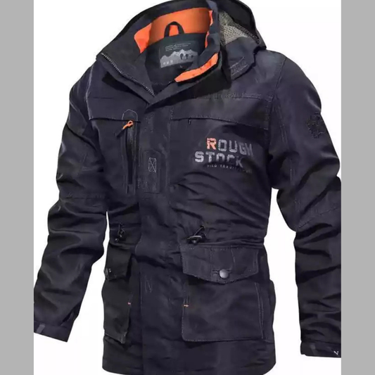 Trendy Men's Classic Plus Hooded Zip Jacket