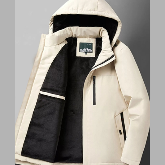 Men's Plus Size Warm Fleece Lined Hooded Winter Coat