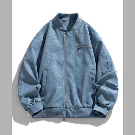Men's Plus Size Vintage Zip Up Jacket