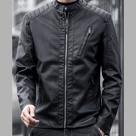 Men's Plus Size Zip Up Classic Long Sleeve Jacket