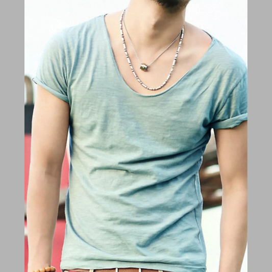 Men's Casual Solid Color Short Sleeve T-Shirt