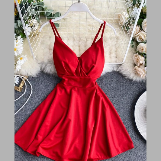 Surplice Spaghetti Strap Mini Dress