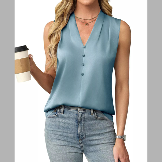 V-Neck Satin Tank